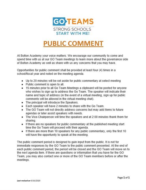 Public Comment 